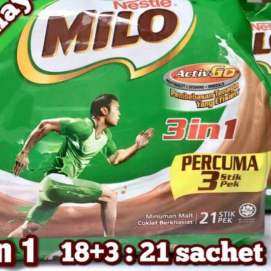 

SALE!!Milo Malaysia Sachet 3in1 Stick 18+3 Activ Go Nestle|RA8
