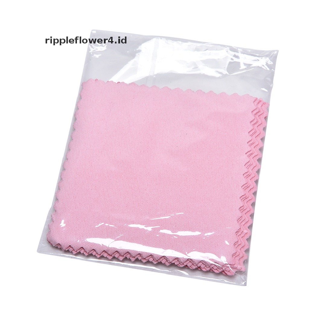 {rippleflower4.id} 10x New Jewelry Polishing Cloth Cleaning Untuk Plaum Gold Dan Sterling Silver~