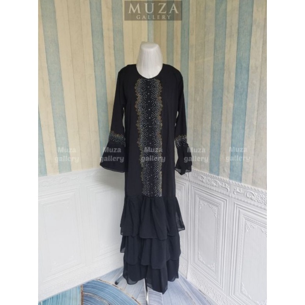 MUZA ABAYA DUBAI ABAYA HITAM HUMAIRO