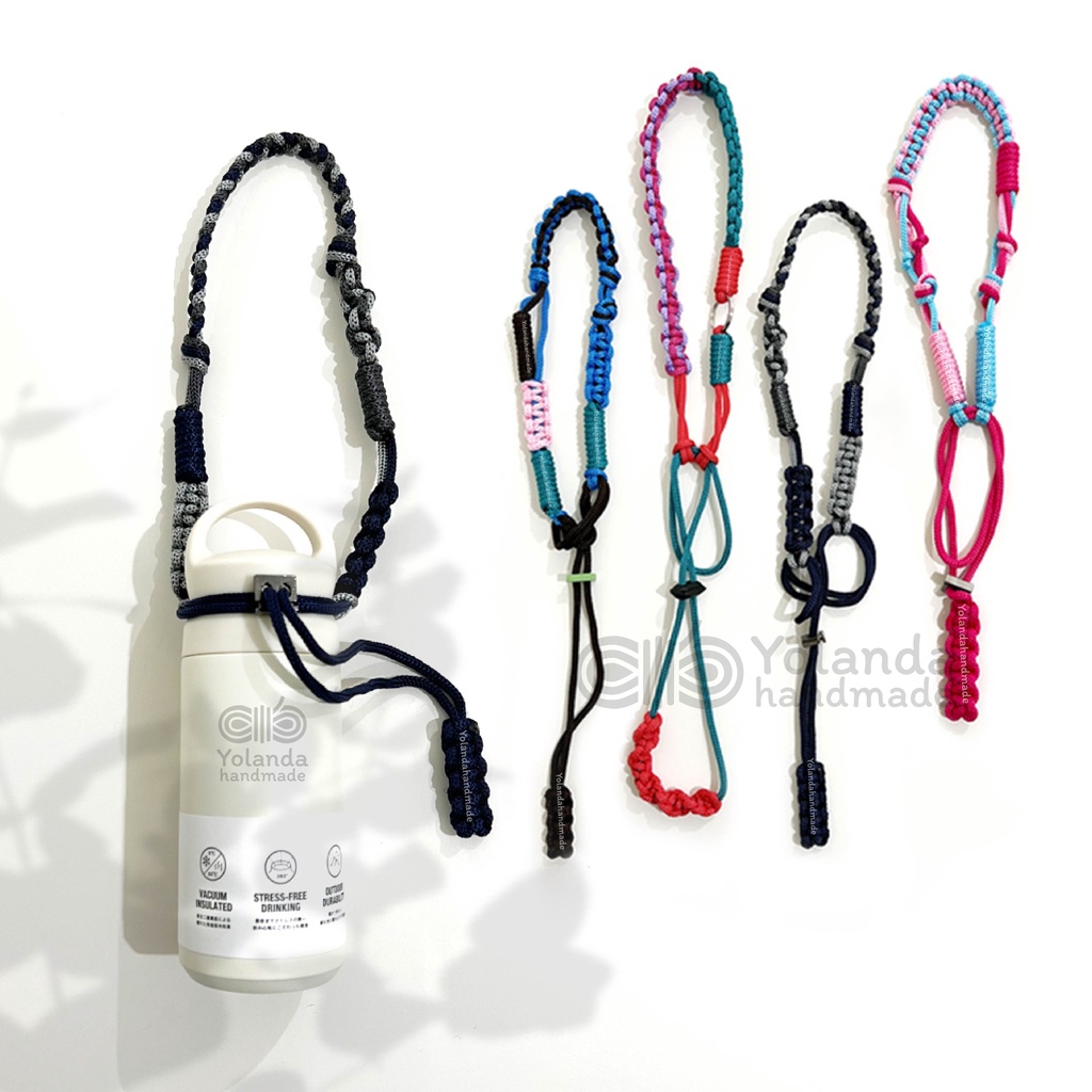 [TERMURAH] STRAP BOTOL TUMBLER Macrame | Strap Botol Minum | Strap Botol Corkcicle |Tumbler Starbucks | Strap Botol Lari | Strap Botol Anak | Strap Botol Macrame | Botol Tumblr Aesthethic  | Tumbler | Handmade | BY Macrame Official Store