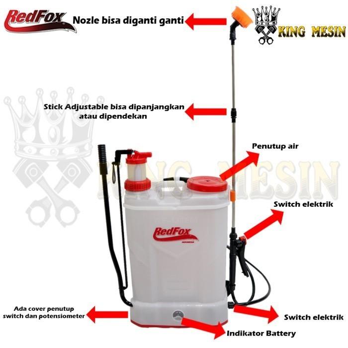 Redfox Sprayer Semprotan 13.8 Liter Mesin Semprotan Desinfaktan 12