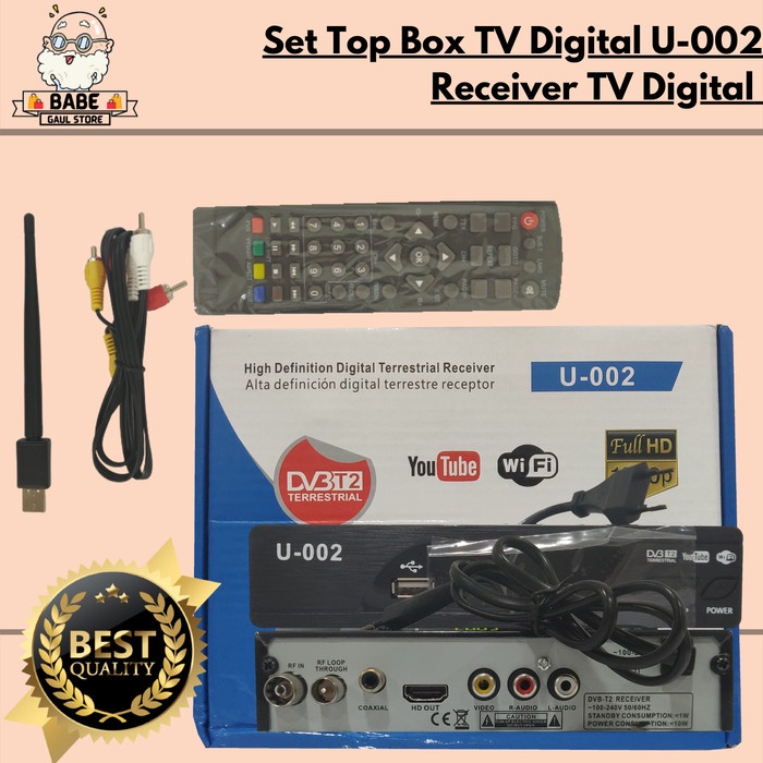 TERMURAH Set Top Box Tv Digital U-002 Receiver TV Digital /SET TOP BOX TV DIGITAL/SET TOP BOX