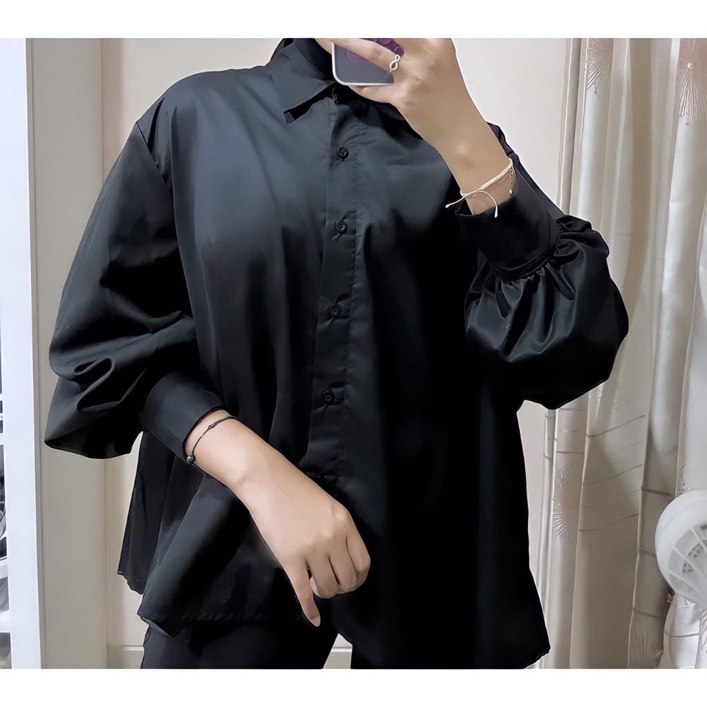 SALLY BLOUSE OVERSIZE XXL //KEMEJA WANITA OVERSIZE // ATASAN WANITA KOREAN STYLE