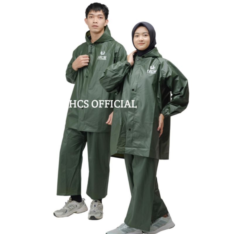 JAS HUJAN GAMIS WANITA HCS Anti Rembes Best Quality Hitam