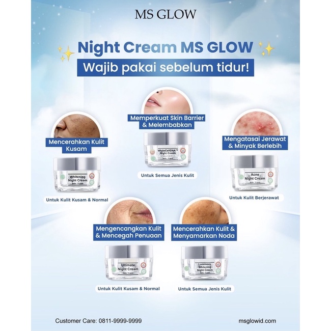 NIGHT CREAM  / CREAM MALAM MS GLOW NEW PACK