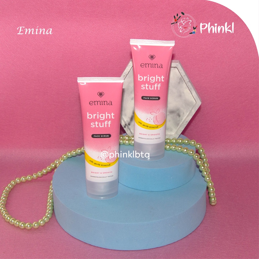 `ღ´ PHINKL `ღ´ ╰☆☆ 𝔢мιℕά ☆☆╮Emina Bright Stuff Face Scrub scrubbing wajah peel peeling