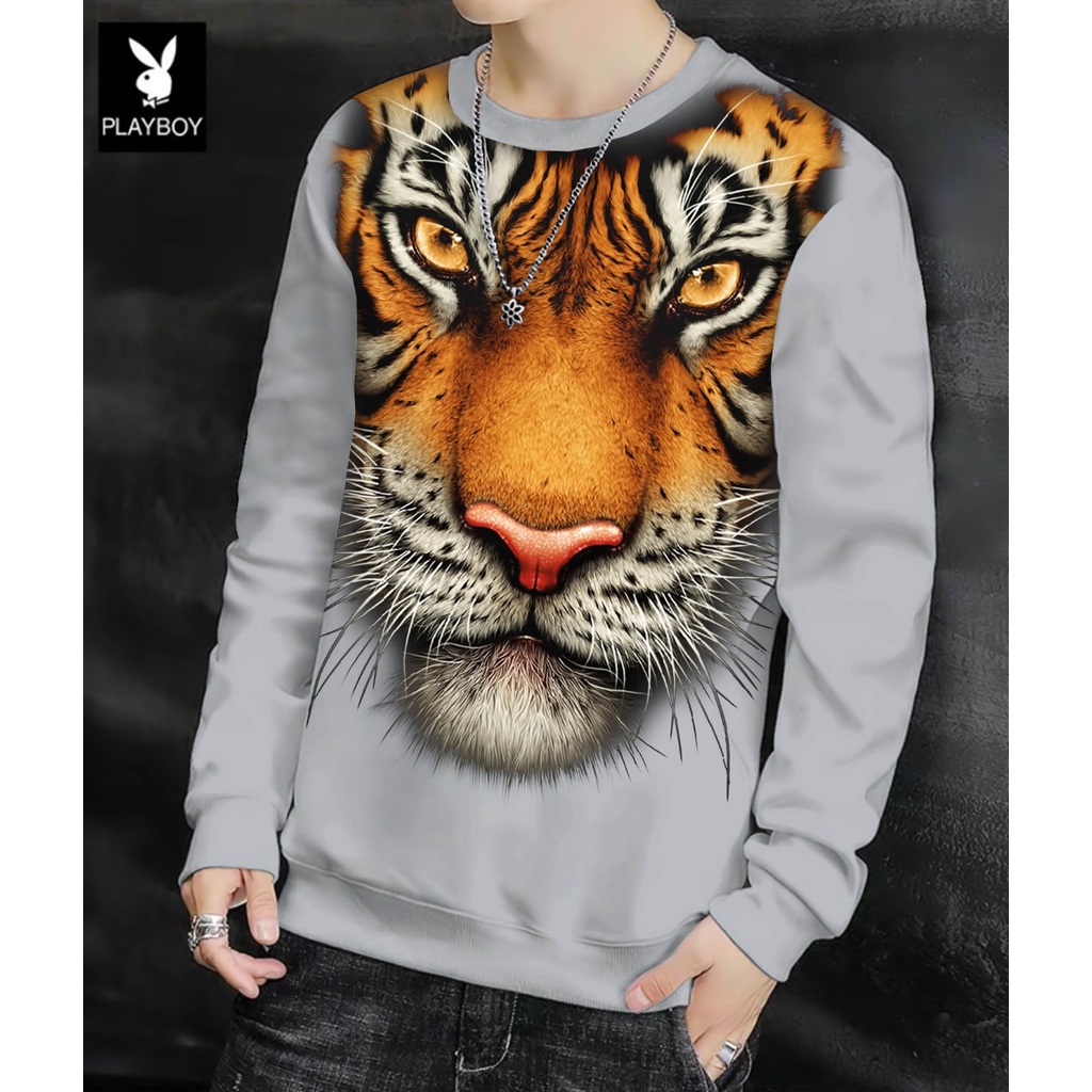 Sweater Pria/Sweter Pria/Sweter/Sweater MACAN HIDUNG PUTIH Bahan Babyterry UK M-L