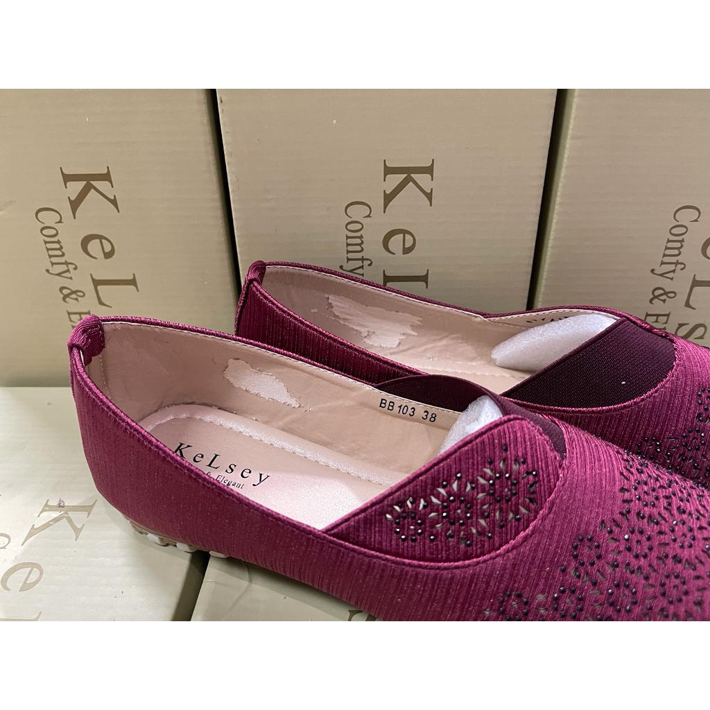 (GRATIS ALAS KAKI) NICOLE SEPATU FLAT SHOES WANITA  KELSEY BB103