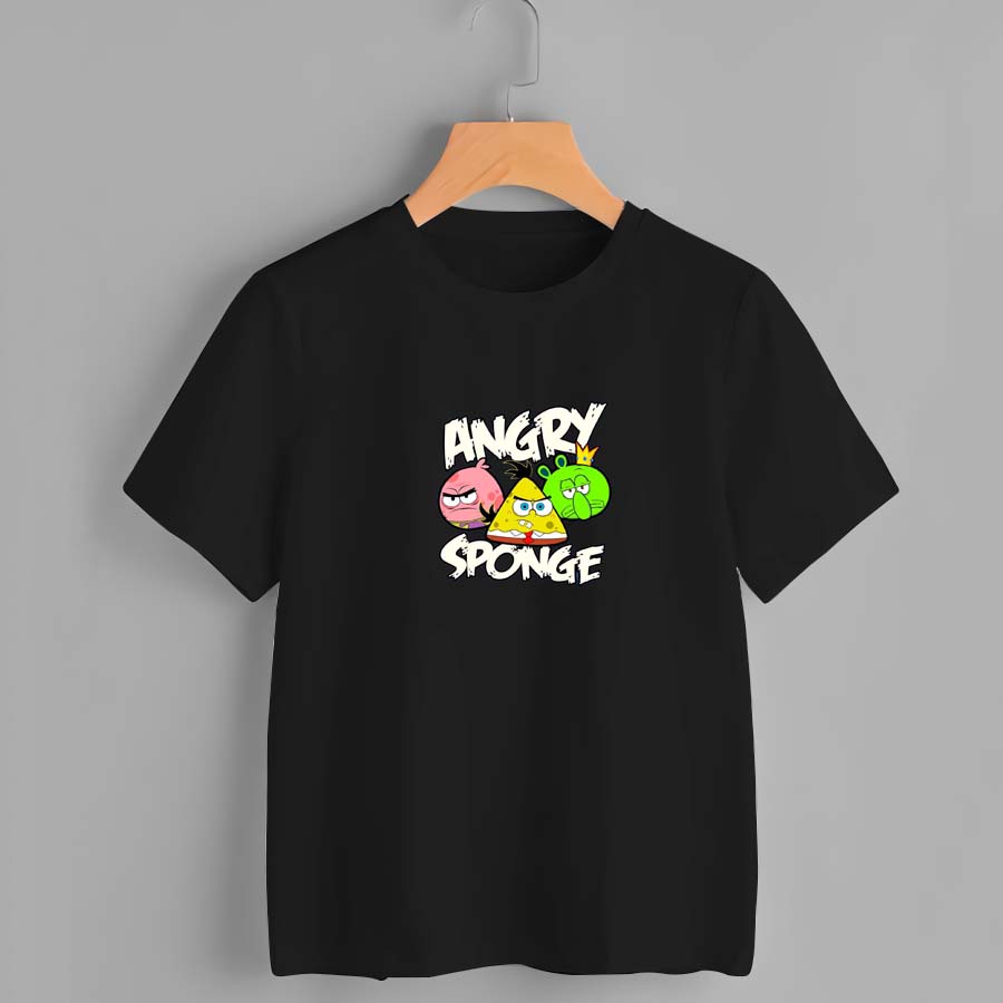 Baju Kaos Distro Anak Laki Laki Umur 1-10 Tahun - Baju Kaos Distro anak KARAKTER ANGRY SPONGE