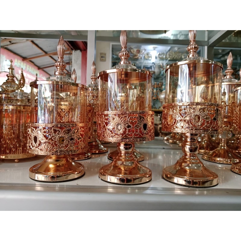 Pajangan Toples Turki Set Gold
