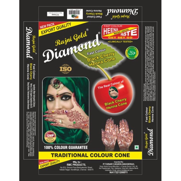 HENNA DIAMOND RAJNI GOLD  (PERBOX)