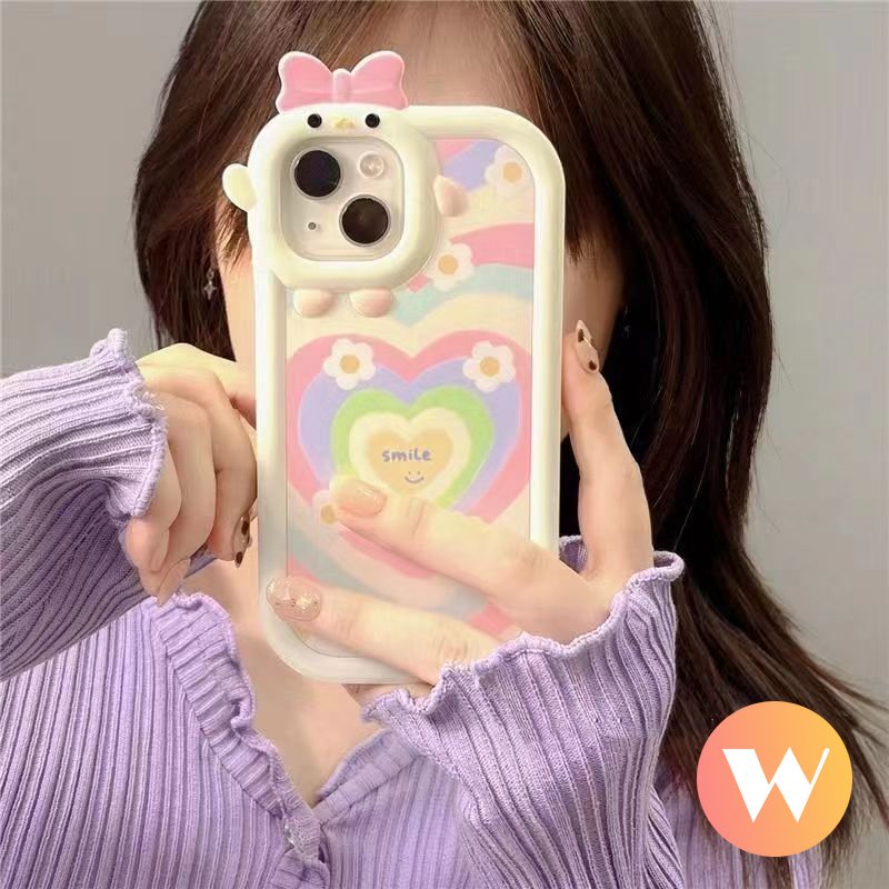 Cute Smile Case Realme C33 C35 C25Y C21Y C31 C11 C17 C30 C21 C25 C15 C25s C2 C3 C12 C1 9 6i 5 7 8 9pro+8i 8pr o9i 7i 5i 3D Bow Monster Lensa Gradasi Love Hati Soft Tpu Sarung