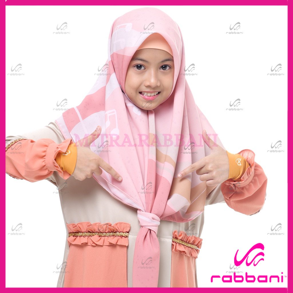 DISKON RABBANI ORI - DISKON baju muslim anak Bani Batuta - Kerudung Segi Empat Zahira Comel Qadira b