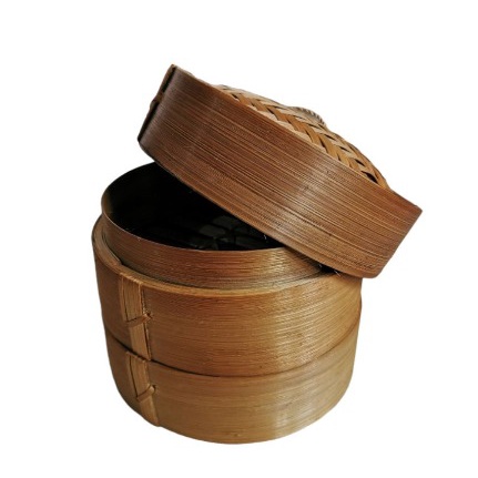 KLAKAT DIMSUM BAMBU 13CM ISI 3 ANYAMAN , TEMPAT DIMSUM , BAMBOO TRADISIONAL