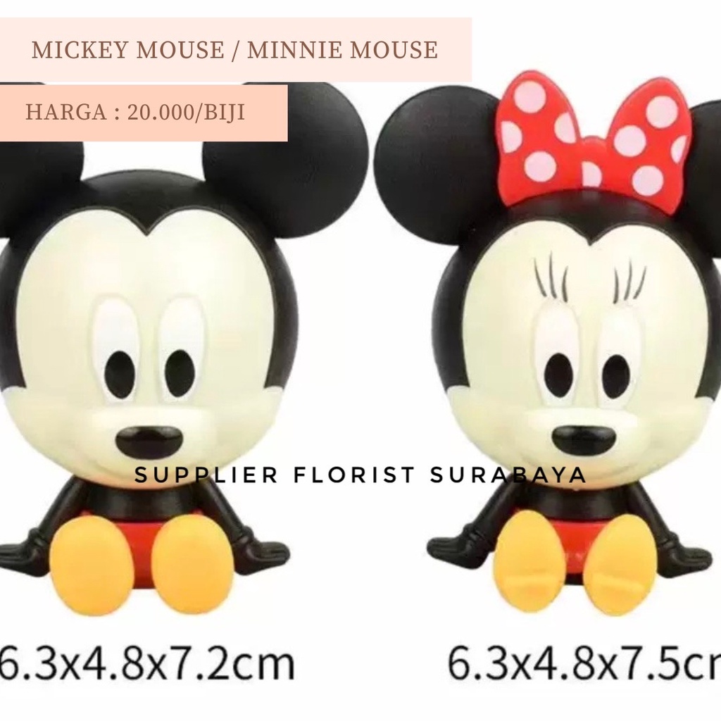 TOPPER MICKEY MOUSE MINNIE MOUSE HIASAN KUE TART MINIATUR DEKORASI BAKING KUE