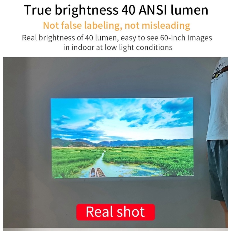 AKN88 - UNIC UC38D Home Portable LED Projector 40 ANSI Lumens