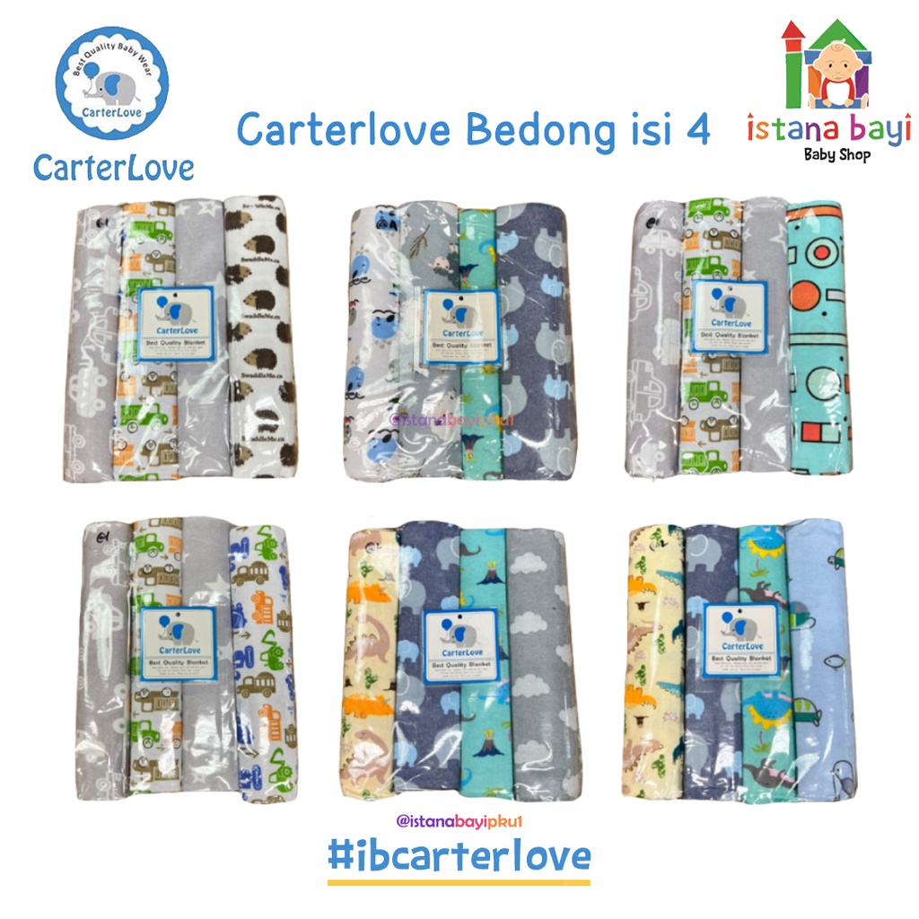 Carterlove Bedong Jumbo 4 in 1  - Bedong Flannel Jumbo