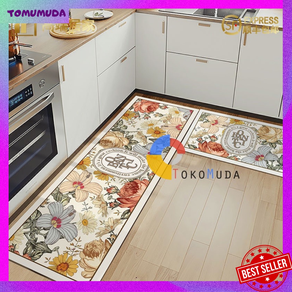 TOKOMUDA Keset Dapur Keset Kaki Premium 2in1 Keset Pintu  Anti Slip 120X40 DAN60X40 lwk02