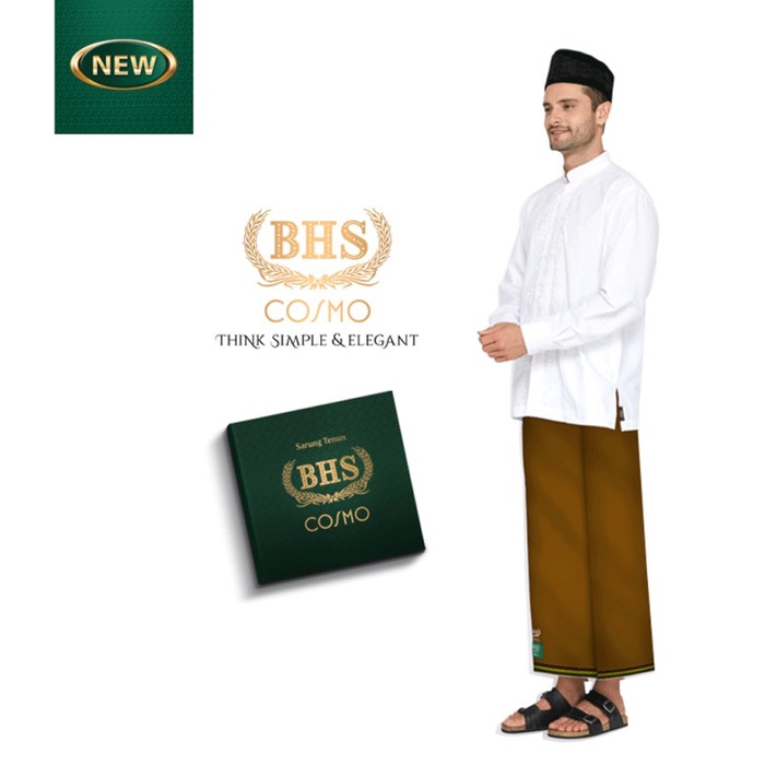 {FamilyStore} Sarung BHS Cosmo Warna Polos Coklat Murah