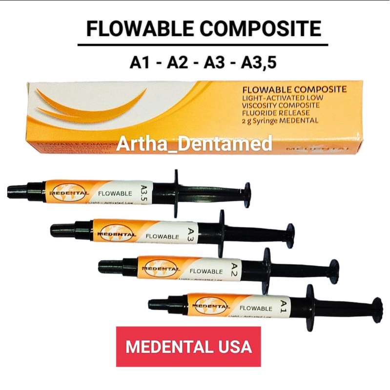 FLOWABLE COMPOSITE FLOW TAMBALAN GIGI RESIN KOMPOSIT FLOW ( MEDENTAL )