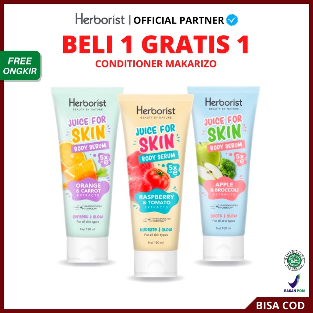 [ FREE GIFT ] Herborist Juice For Skin Body Serum - Herboris Orange Carrot Apple Brocolli Rasberry Tomato