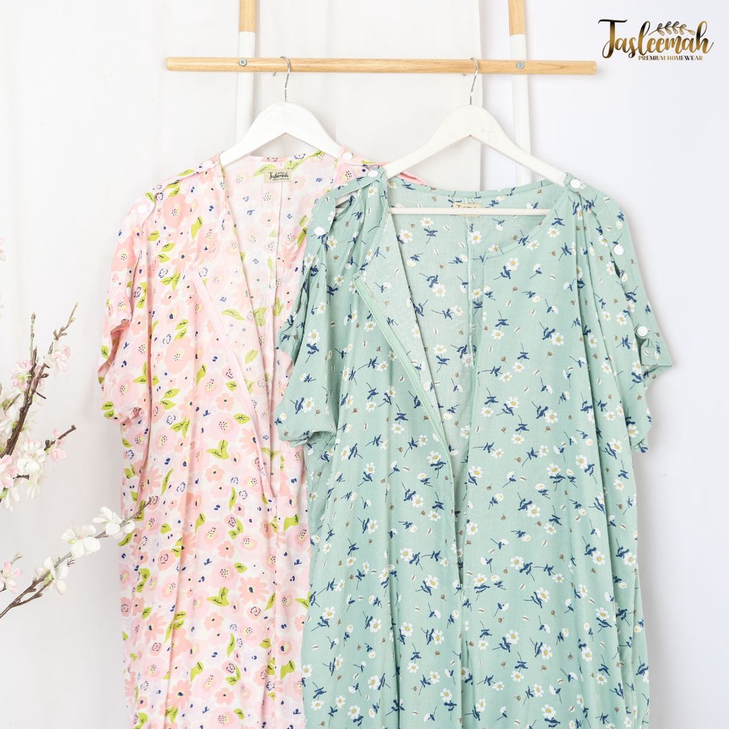 [BAJU INFUS &amp; MELAHIRKAN] Jehan Dress Rayon Premium Selutut | Baju Hamil Menyusui