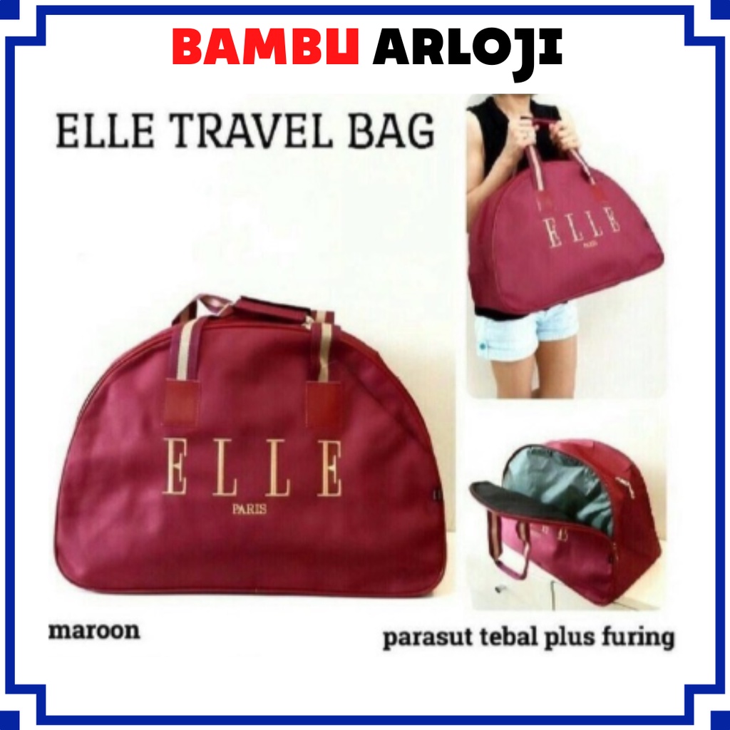 BAJ TAS TRAVEL KOPER TAS PAKAIAN JINJING PAKAIAN ELLE MAROON TRAVEL BAG ORGANIZER TAS TF034