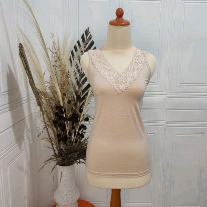 Tanktop Wanita / kamisol wanita renda vneck Miranda / Tank Top V neck