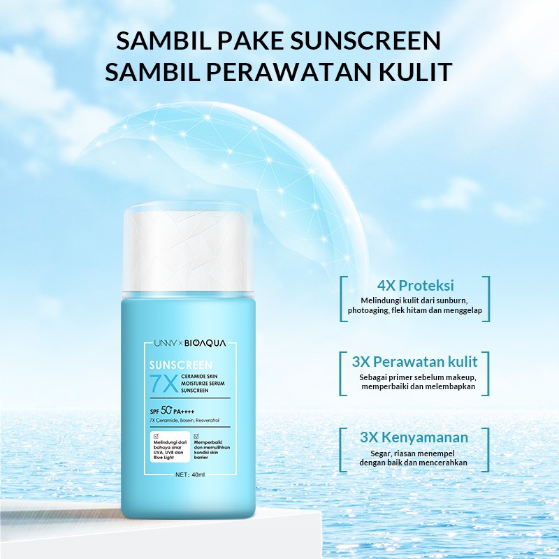 ✨ AKU MURAH ✨ BIOAQUA 7X Ceramide Sunblcok Wajah Sunscreen SPF 50 PA++++ 40ml