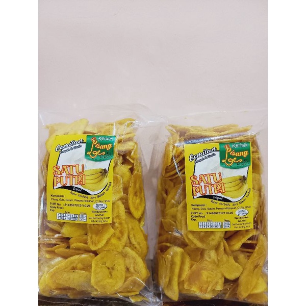 

KERIPIK PISANG MANIS *SATU PUTRI* free bubble wrap, packing kardus, sticker fragile