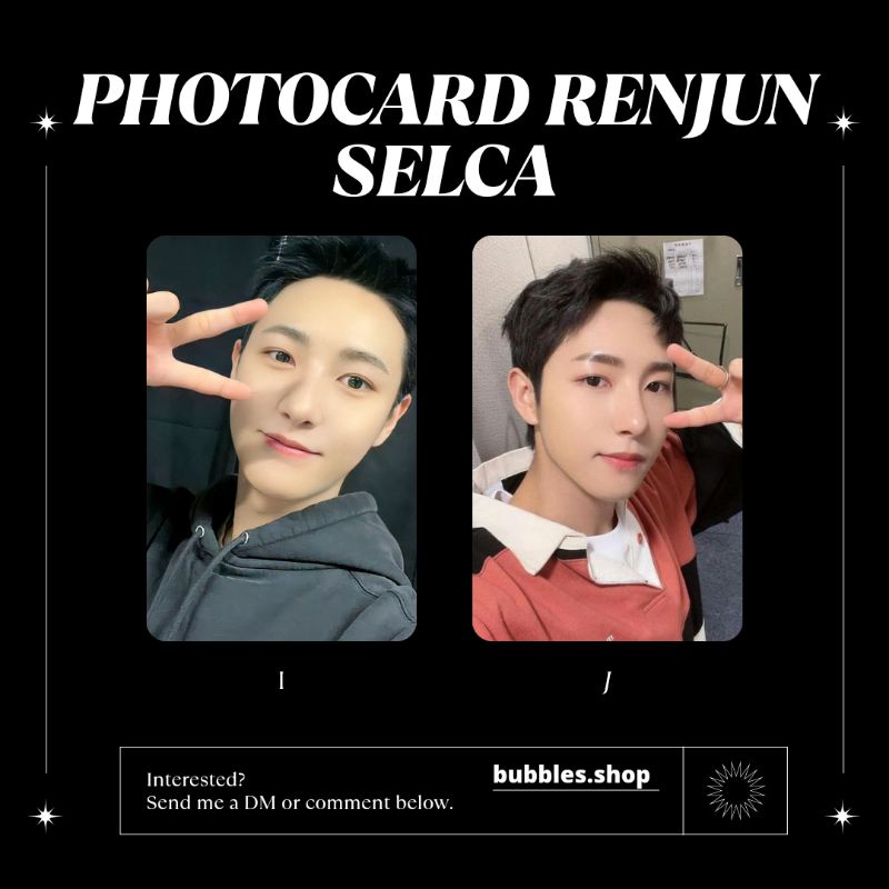 PHOTOCARD UNOFFICIAL RENJUN NCT SELCA