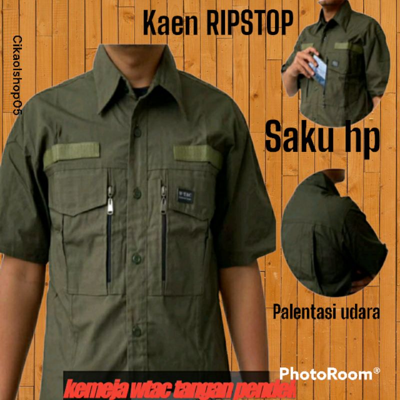 kemeja tactical WTAC tangan pendek kemeja lapangan kemeja pdl