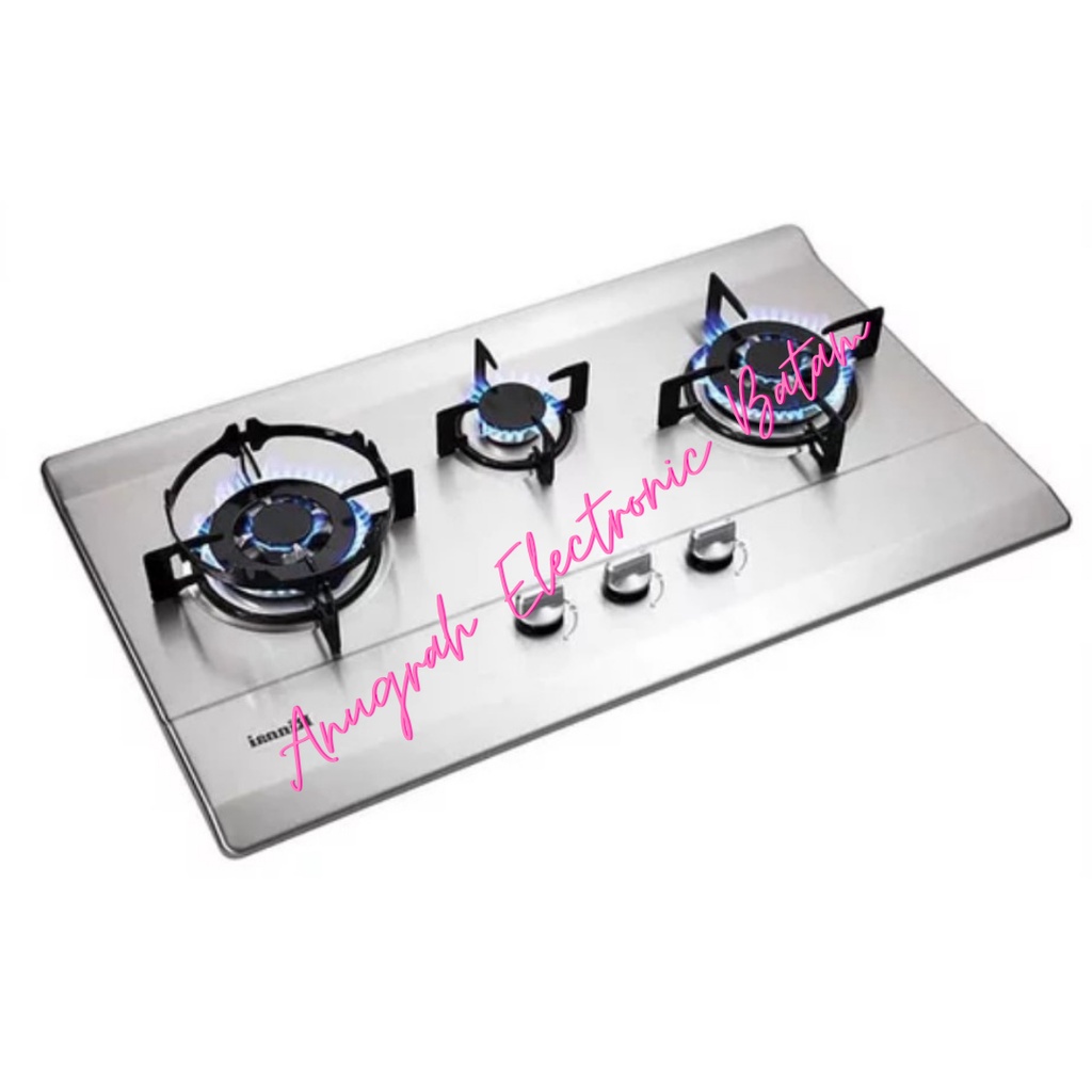 Kompor Gas Rinnai RB-713N(S) Rinnai Kompor Gas Tanam 3 Tungku BATAM