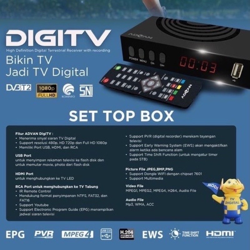 TV BOX / TV DIGITAL ( STB ) garansi resmi 1th