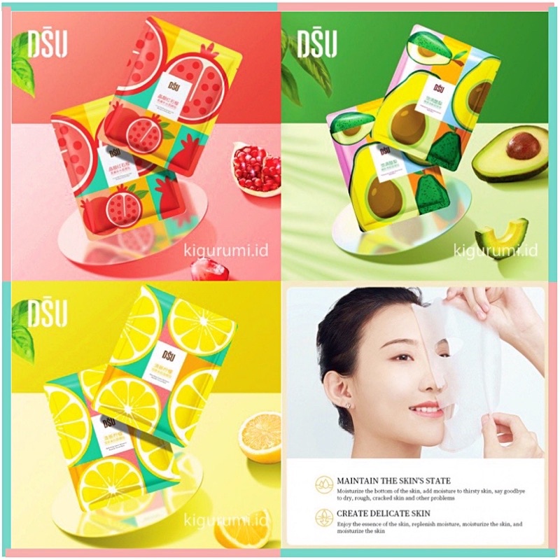 Masker Muka DSU,White Rice,MiniPink sheet mask