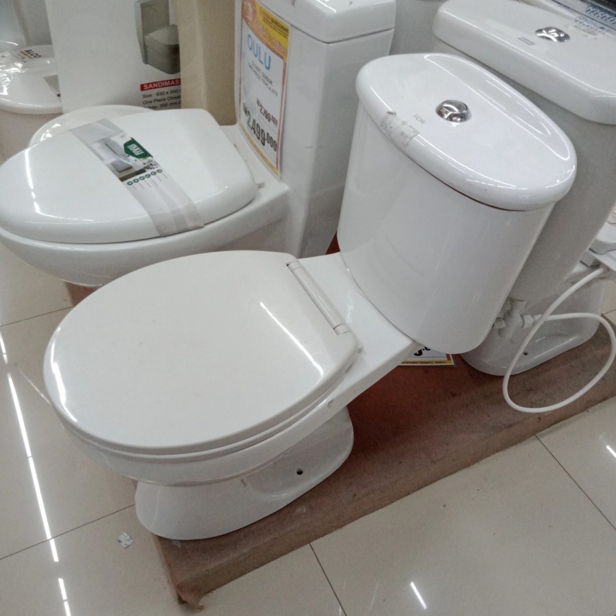 KLOSET TOILET DUDUK VOLK 662R SIPHONIC WHITE COMPLETE SET