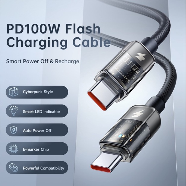 MCDODO CA2840 Cable Type C PD 100W Auto Off Quick Charge Fast Android