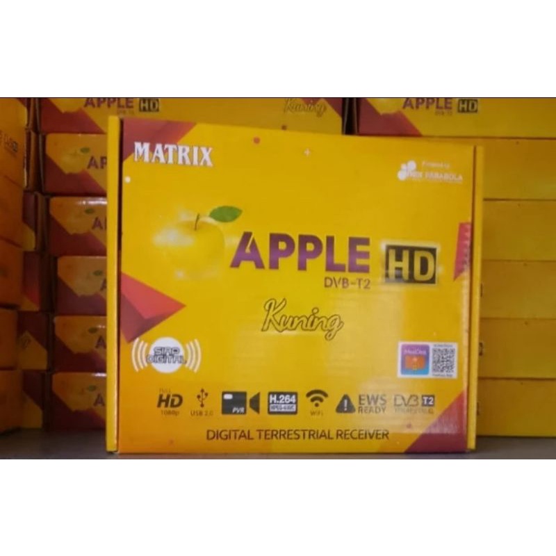 STB Matrix apple HD kuning/alat tv digital