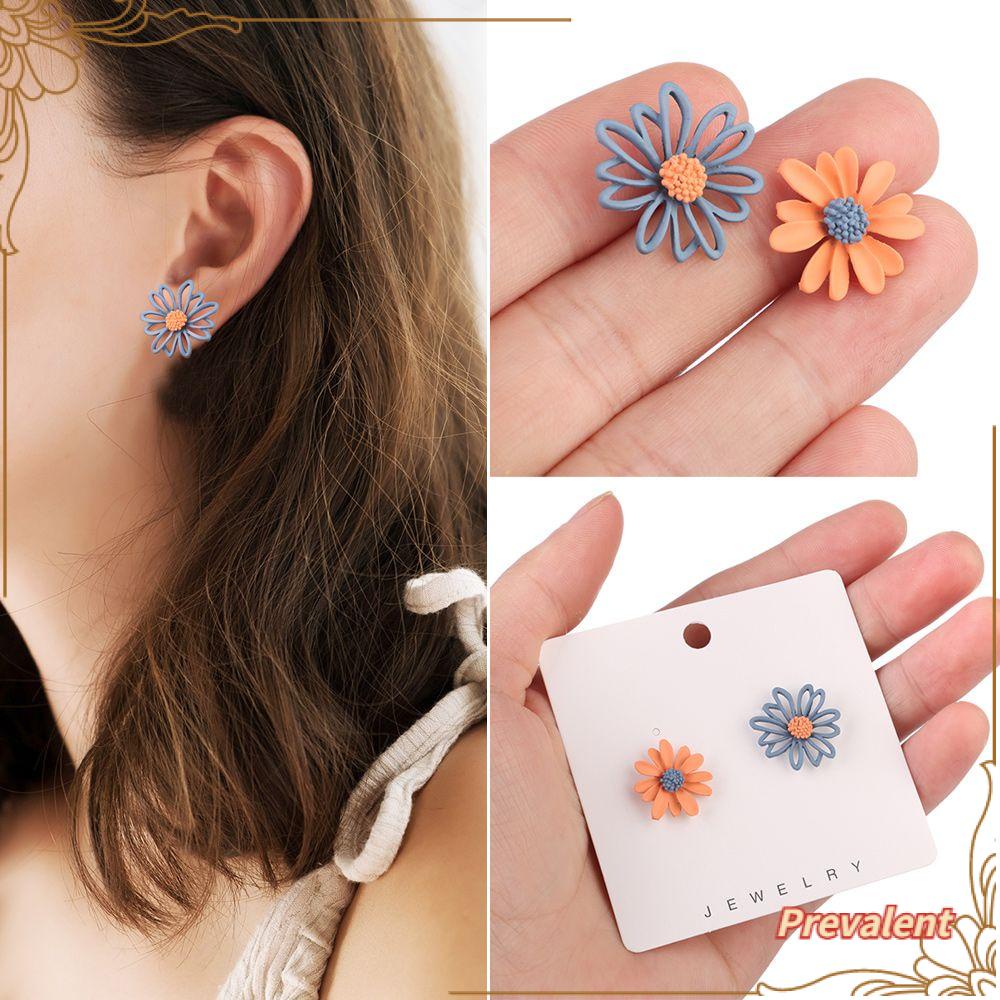 Preva Anting Anting Tusuk Kecil Asimetris Gaya Korea Perhiasan