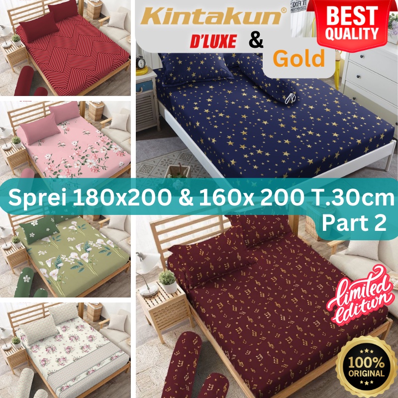 Sprei Kintakun D'luxe Ukuran Double - King 180x200 Tinggi 30