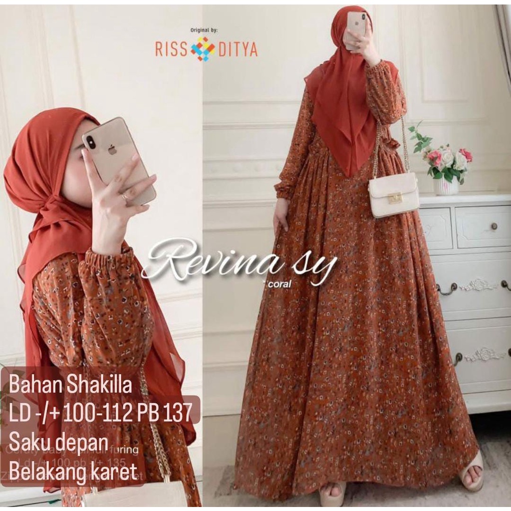 REVINA SYAR'I | GAMIS HIJAB BERGO FULL CERUTY