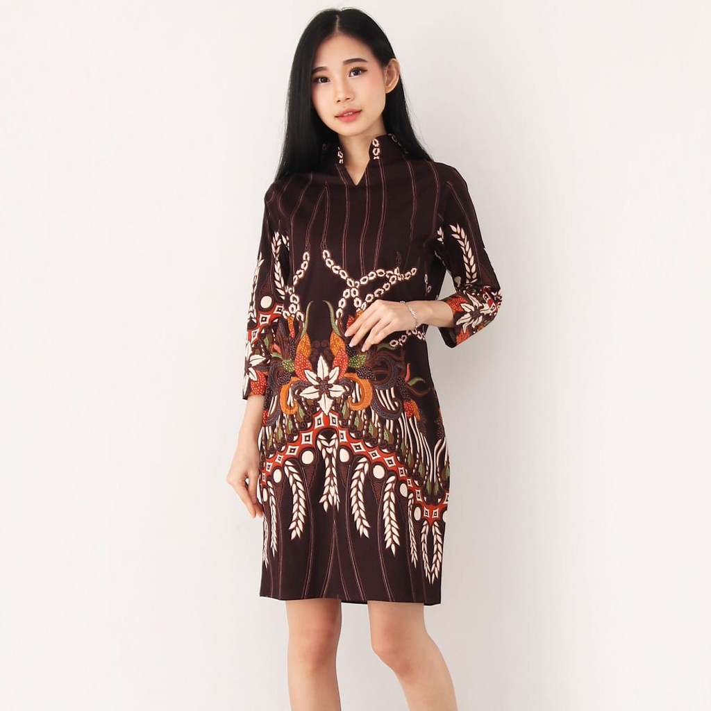 Baju batik wanita - Dress batik wanita fashion 586