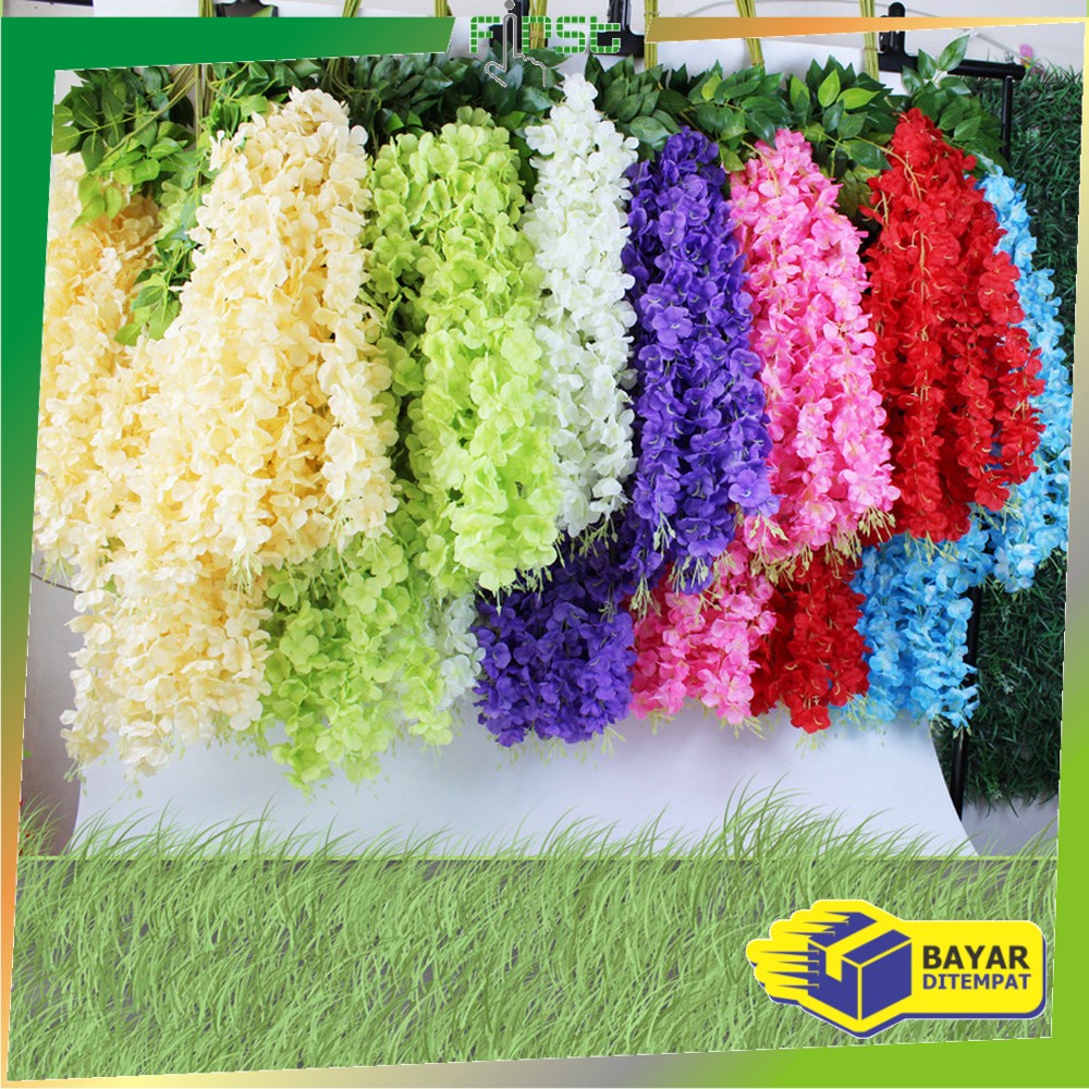FH-C745 Bunga Hias Wisteria Ornamen / Bunga Artificial Wisteria Gantung Tanaman Bunga Rambat Hias De