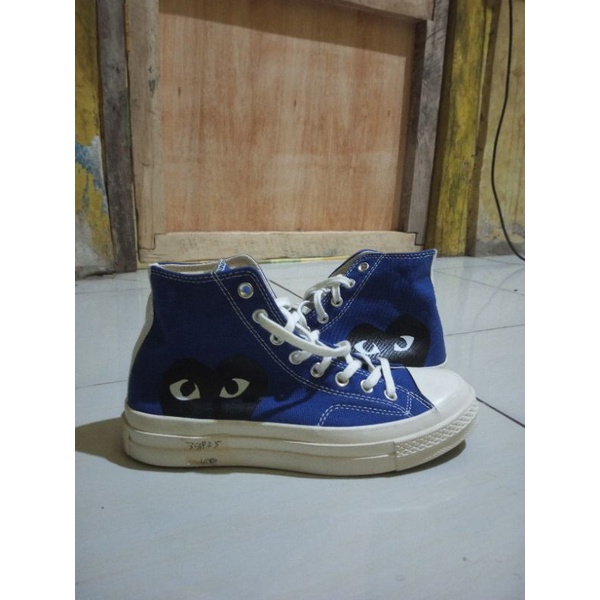 converse x cdg play 70s  second like new