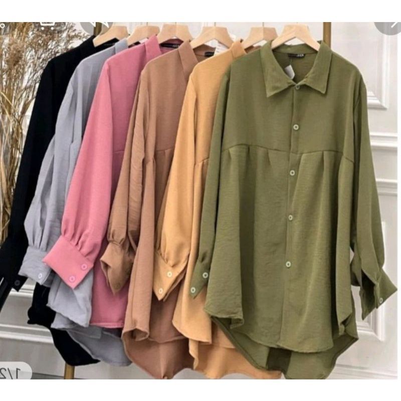 SELANA TUNIK CRINKLE LONGSQUARE TUNIK CRINKLE XXL