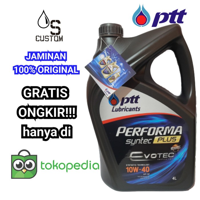 Oli Mobil Bensin PTT Evotech 10w40 API SP 4L 10w-40