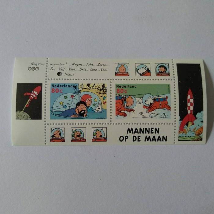 

✨NEW✨ - perangko Belanda seri Tintin destination to moon