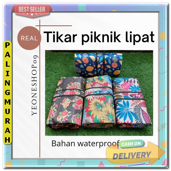 Tikar Lipat Piknik Besar Outdoor Murah Pantai Anti Air Lantai Plastik Murah Jumbo Hajatan Serbaguna 