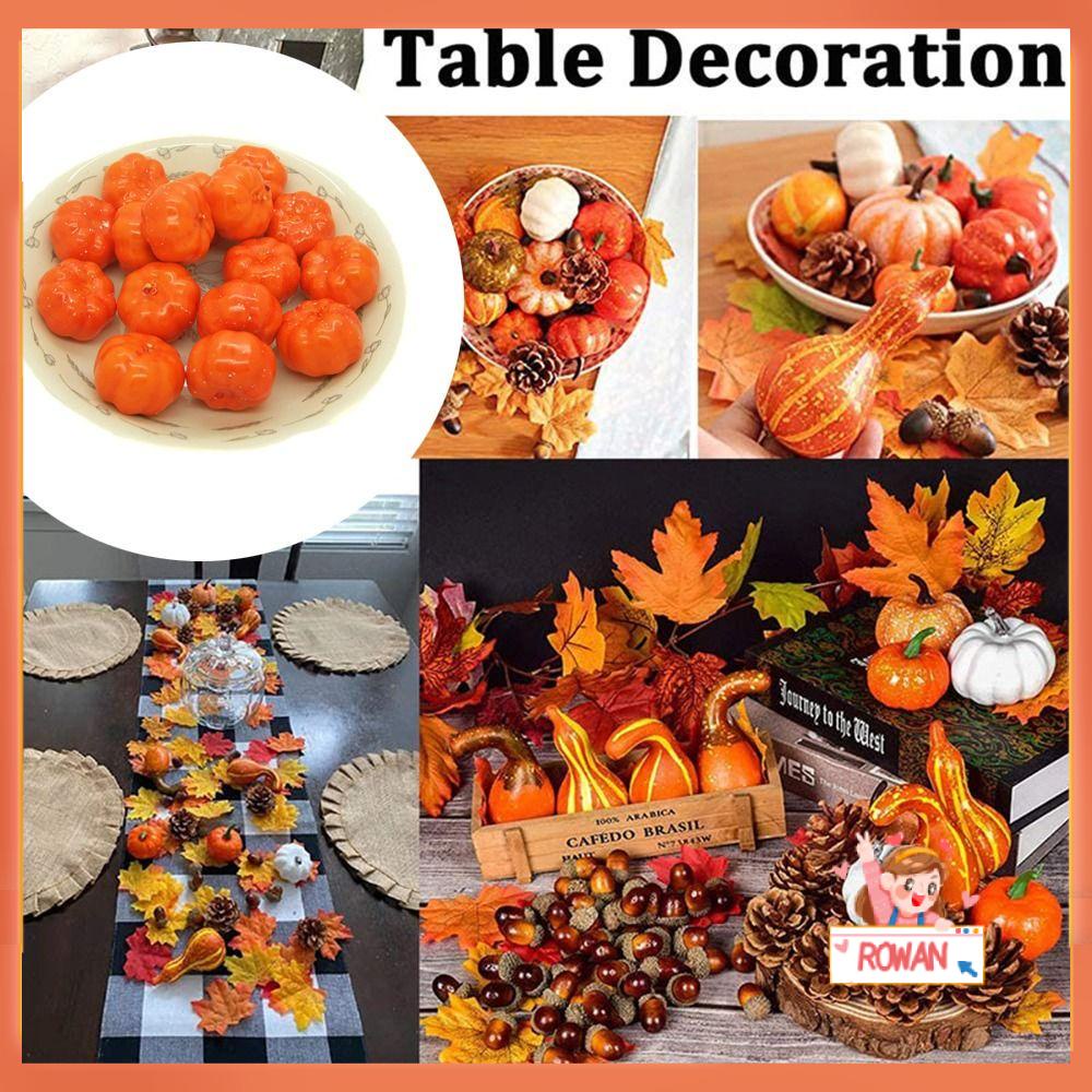 R-bunga 50pcs Simulasi Labu Kreatif Alat Peraga Bonsai Halloween