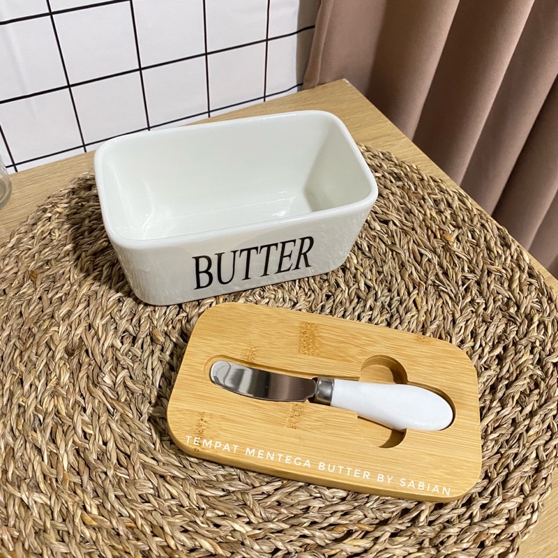 Tempat Mentega Butter set Pisau